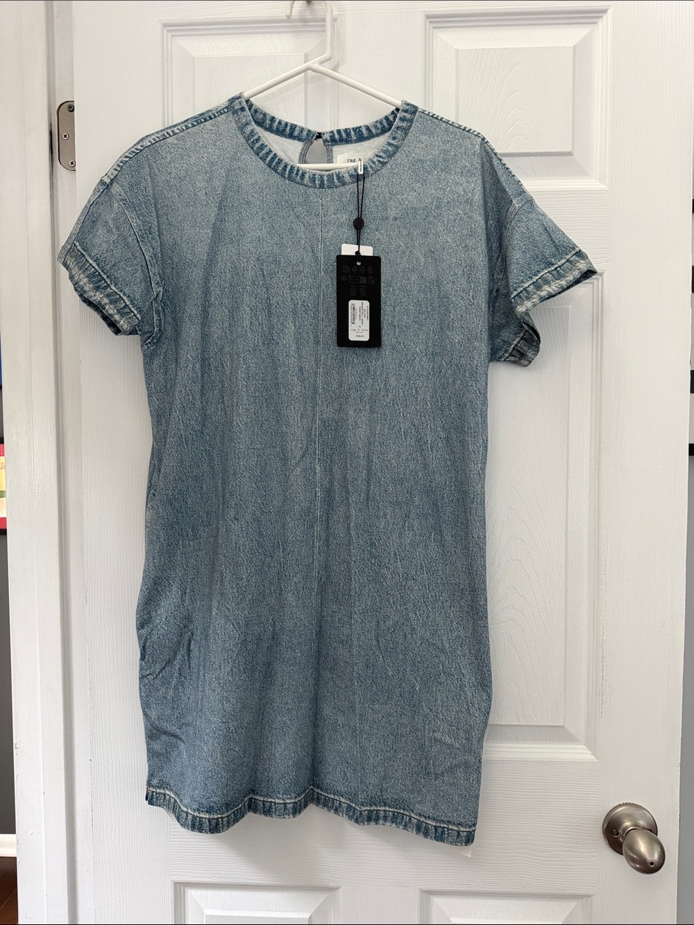 rag & bone Light Wash Denim Shift Dress